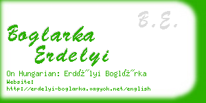 boglarka erdelyi business card